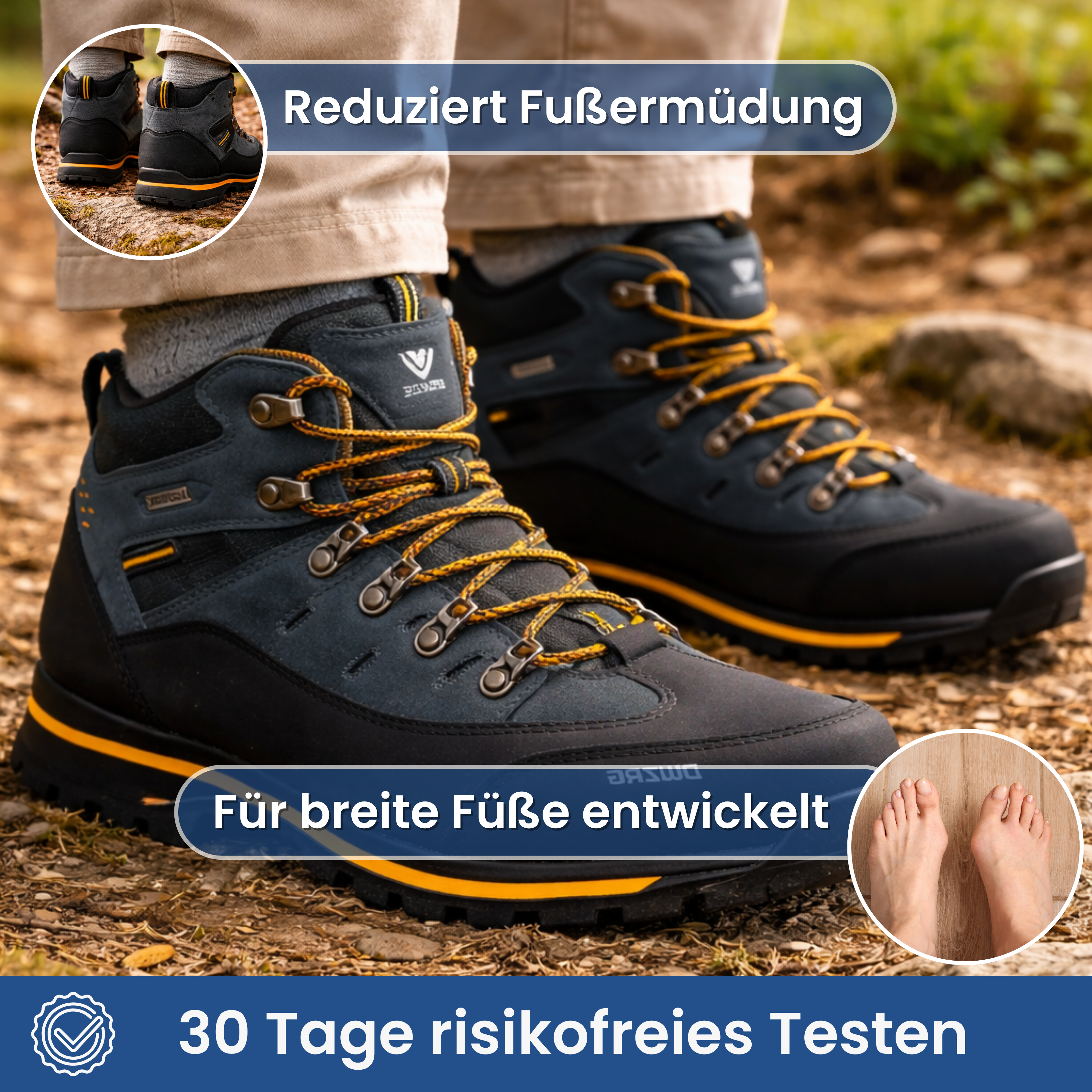 Orthopädische Wanderschuhe für Herren - Flexmove