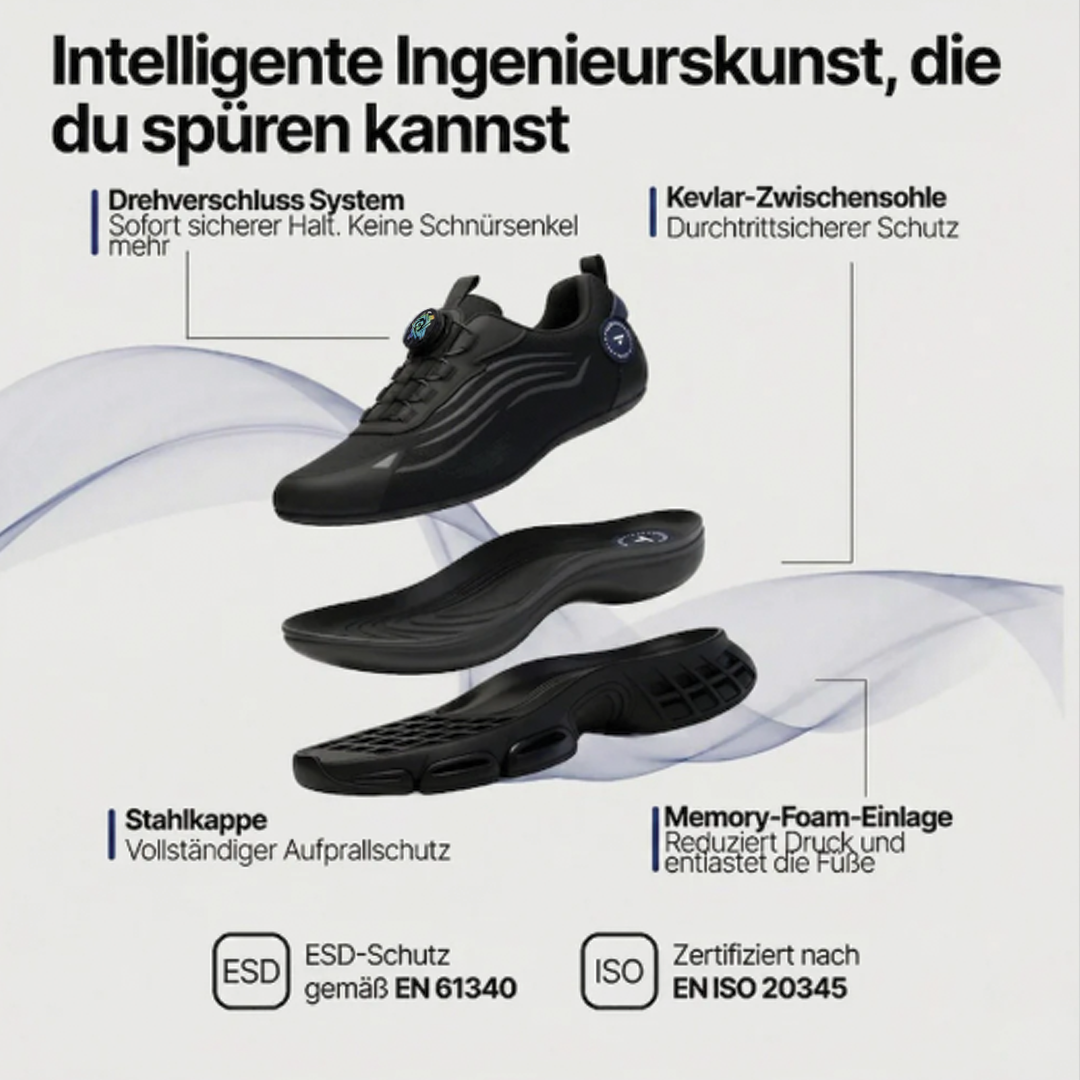 WERKMAX S3 Pro – Leichte & Sichere Sicherheitsschuhe mit Schnellverschluss
