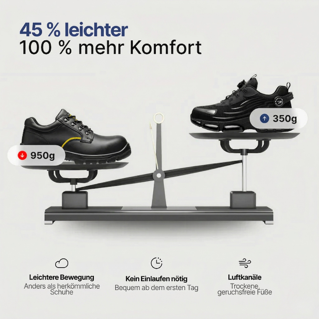 WERKMAX S3 Pro – Leichte & Sichere Sicherheitsschuhe mit Schnellverschluss